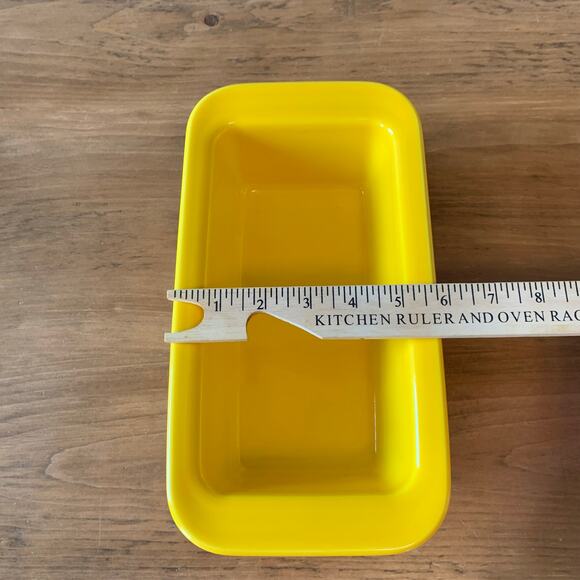 Fiesta Ware Loaf Pan Meatloaf Bread Baker Daffodil Yellow Dish Made in USA - Picture 8 of 8
